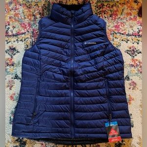navy blue Columbia vest